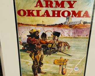 Army vs Oklahoma Program Wall Art.