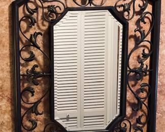 Decorative Iron Hall Mirror.