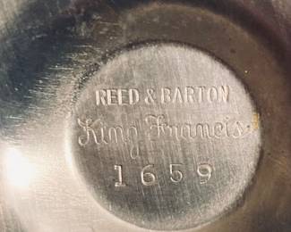 Reed & Barton KING FRANCIS Silver Plate Water Goblet #1659.