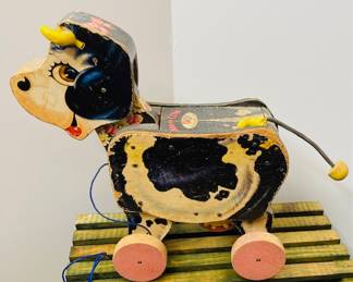 Vintage Fisher Price Toy | Pull Along MOO-OO Cow