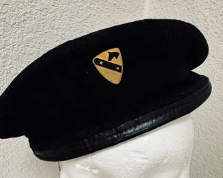 Vintage Black Army Ranger Beret.