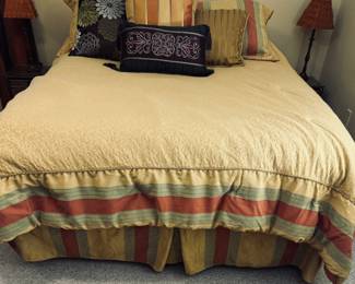 Queen Bed Frame w/Mattress & Box. Good Condition.