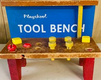 Vintage & RARE 1960’s Playskool Tool Bench.