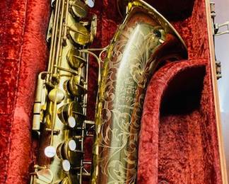 Vintage Martin The Martin Tenor Sax- Elkhart In Hard Case.