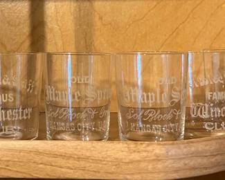 Pre-prohibition Winchester Club shot glasses
