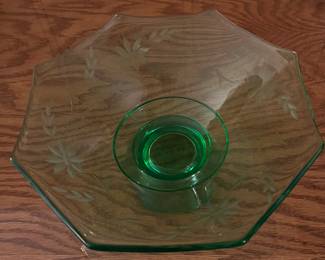 Uranium glass bowl