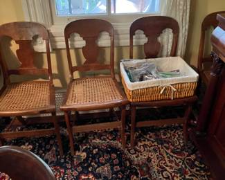 Hand Tied Caned Chairs (4)
