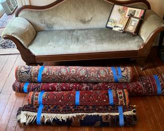 Settee and Wool Rugs