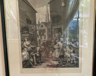 William Hogarth Etching “Noon” 1738