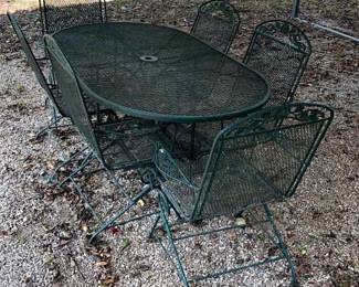 LArge Metal Outdoor Table Set