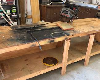 Radial Arm Saw with Work Table