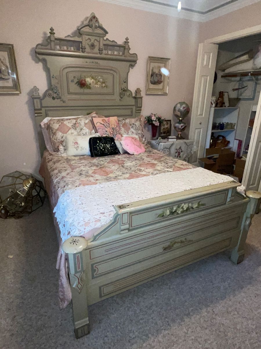 First Few Pictures are some of the Variety- Like this Victorian Hand-painted Bed with Matching Pieces 