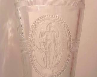 Antique Richards & Hartley Cupid And Venus Celery Vase -  aka Guardian Angel; Minerva - c1880