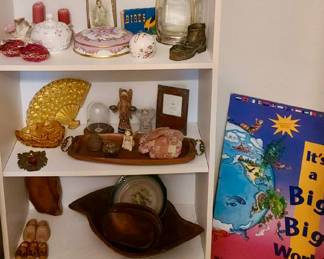 Carved Wooden Bowl, Wooden Shoes