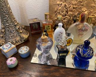 Variety of perfume bottles some with perfume 