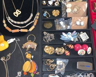 Necklaces, earrings, rings