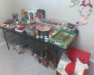 large ornaments box, Handmade Stockings