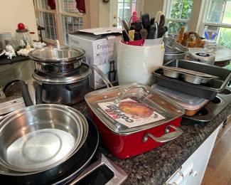 Red Copper Frying Pan New