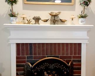 Tole painted Fireplace screen