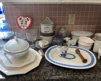 Ironstone, Salt Holder, Bartlett Collins Beer Glasses