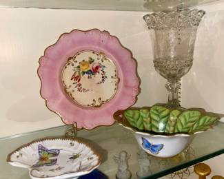 Antique Swan Glass Celery Dish