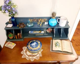 Oil Lamp, Angel Hand Painted Trinket, Glass Paperweights