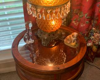 Round Glass Display Side Table