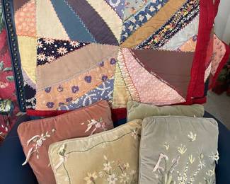 Crazy Quilt, Velvet Pillows