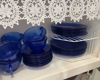 More Moderntone Cobalt Blue Dishes Hazel Atlas