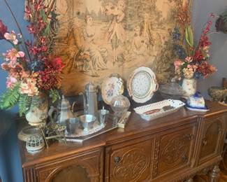 Antique Butter Dish, Hand Painted Plates, Large Hand-painted Vases