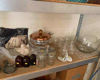 glass Punch set with glass ladels