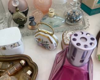 Beautiful Perfume Bottles, lampe berger oil lamp, Vintage Jars and bottles