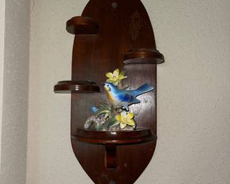 Bird Figurines , Wall Shelf