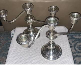 Gorham Sterling Candelabras Candle Holders 