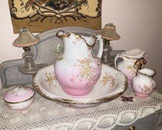 Vitreous Maddock’s  Wash Bowl and Basin, & Coordinating Pieces 