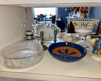 Crystal Bowl, Signed Pottery Bowl