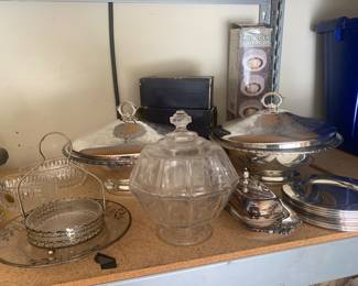 EAPG, Misc serving Pieces, Silver plate plates
