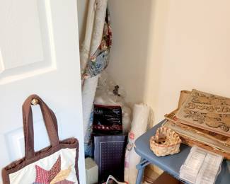 Rolls of Fabric, Stuffing and More