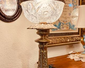 Hollywood Regency Crystal Lamps