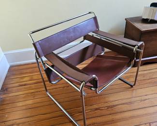 Mid century chair... leather and chrome. MCM Wassily chair by Marcel Breuer for Knoll
