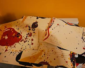 Art by Sam Francis... a booklet from Japanese gallery. Six pieces in envelope. 1964.