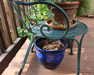 Garden chair and more plants.