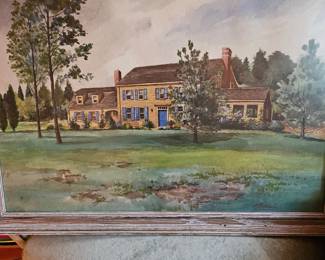 Water color under glass