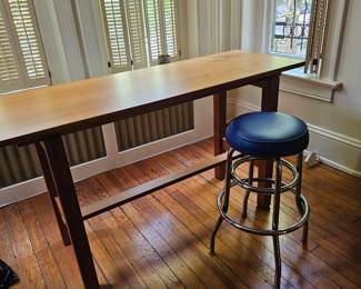 Bar height table and stools