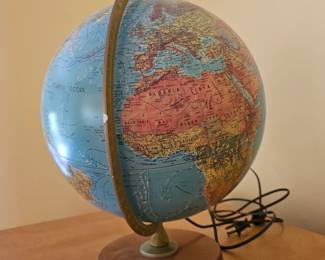 World globe with light