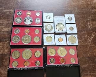 Proof and silver coins