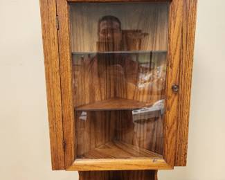 oak corner cabinet