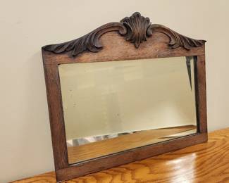 Antique oak mirror