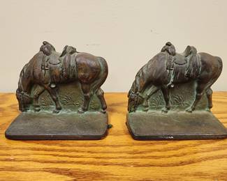 Vintage brass bookends