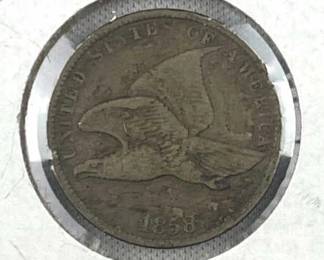 1858 US Flying Eagle Cent, VG